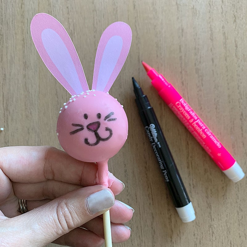 DIY Cute Easter Bunny cake pop food craft with free svg by Jen Goode