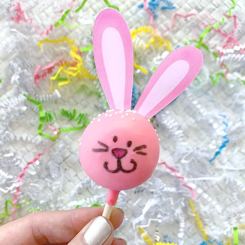 Easter cake pops with cute SVG ears