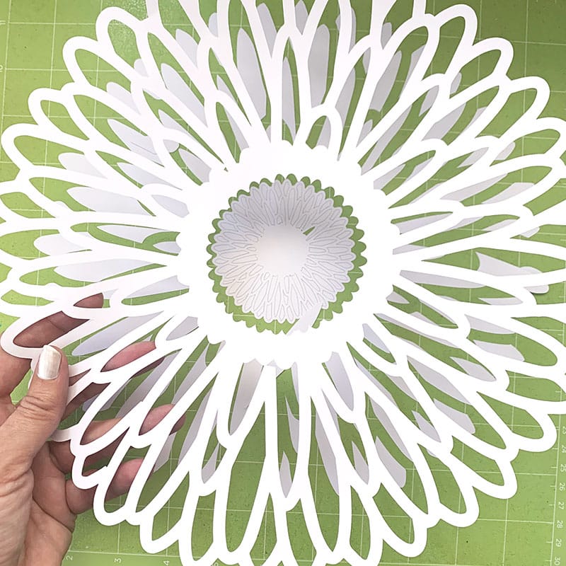 Large flower cutout with your Cricut