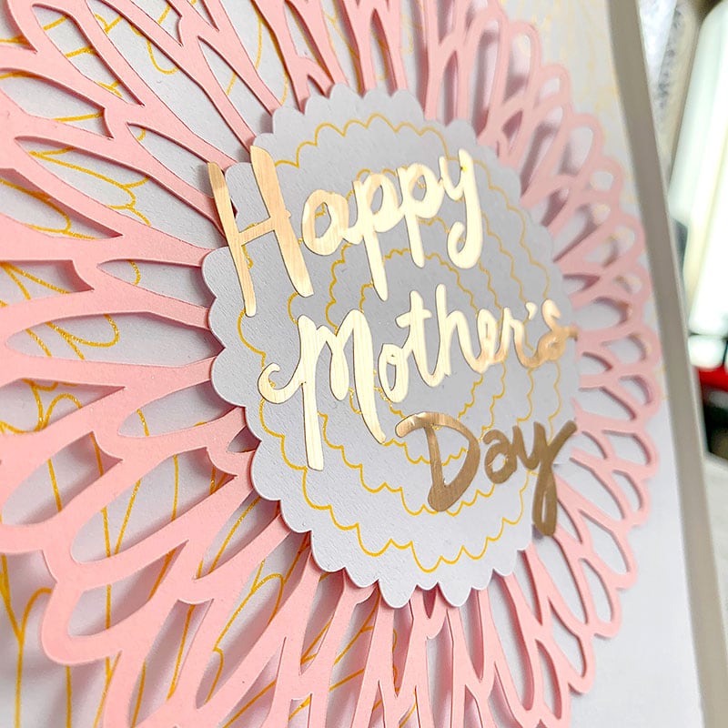 Gold foil vinyl adds a beautiful accent to paper crafts