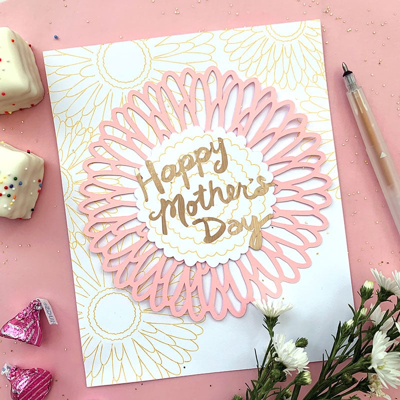 Happy Mother's Day design perfect for Mother's Day celebrations. Designed by Jen Goode