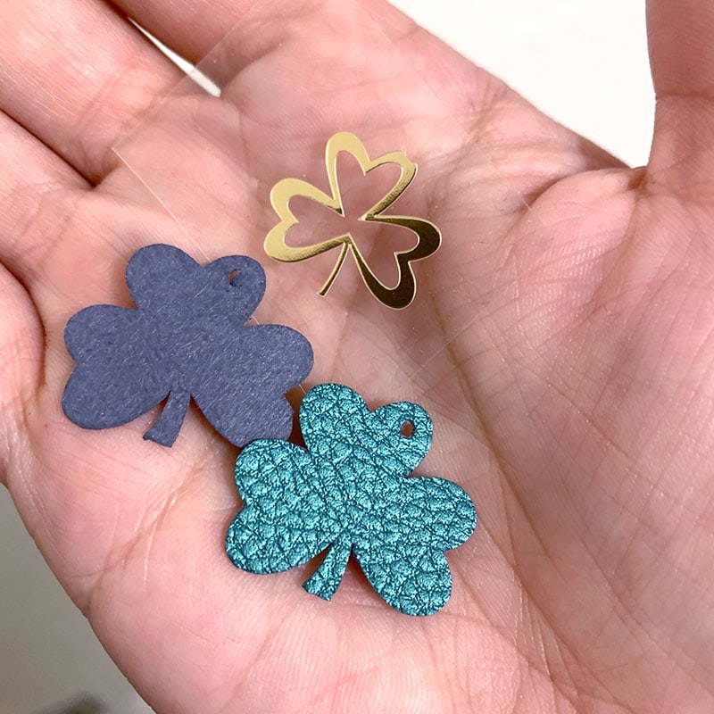 Shamrock cutouts to make your own pretty necklace