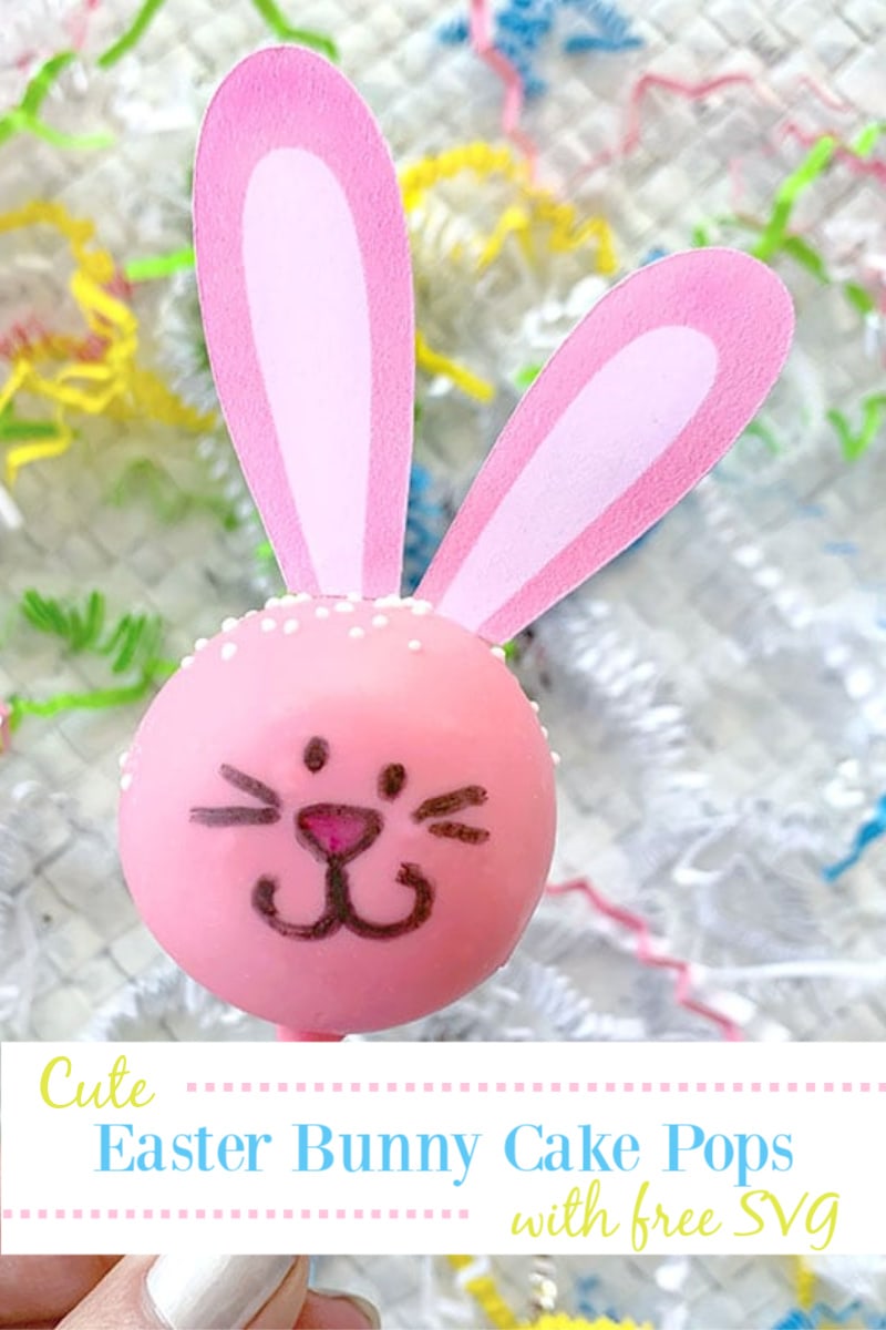 Cute Easter Bunny Cake Pops. Learn how to make your own cute Easter Bunny cake pops with this free tutorial and SVG cut file set. 