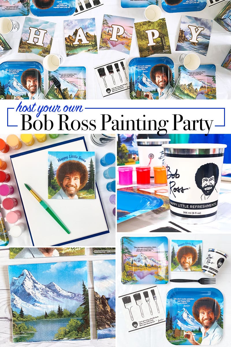 Host a Bob Ross Painting Party - fun decor from Prime Party