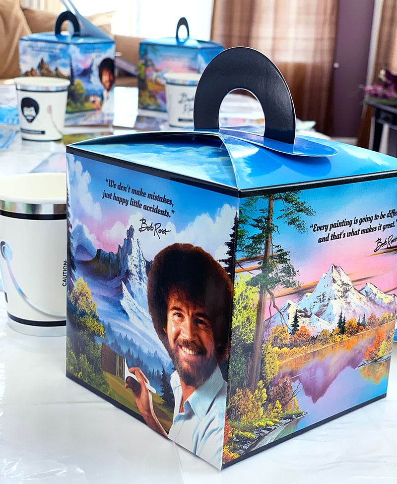 Good box for your Bob Ross painting party