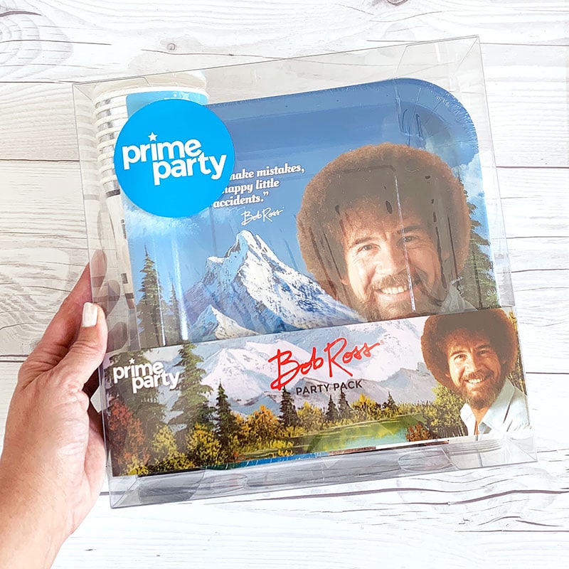 Bob Ross party set in a box from Prime Party