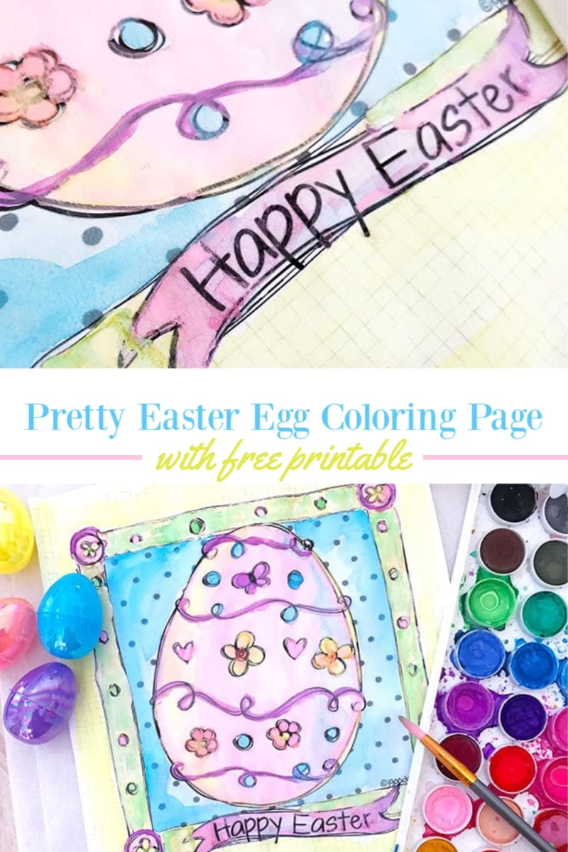 Pretty Easter Egg Coloring Page