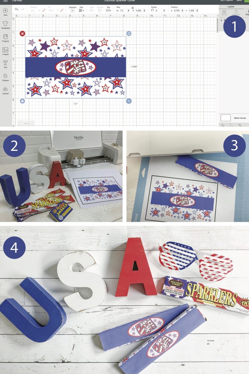 How to make your own festive sparkler wrappers with Cricut - designed by Jessica Roe - Everyday Party Magazine