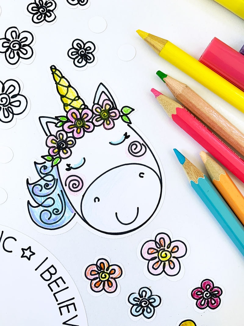 Cute unicorn art designed by Jen Goode