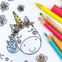 Make Your own Unicorn Coloring Stickers with Cricut