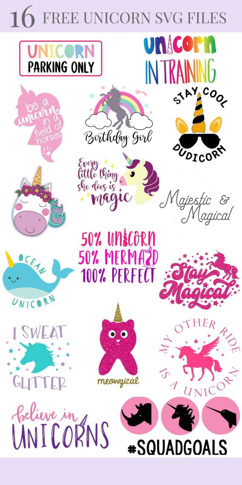 Free Unicorn SVG Files