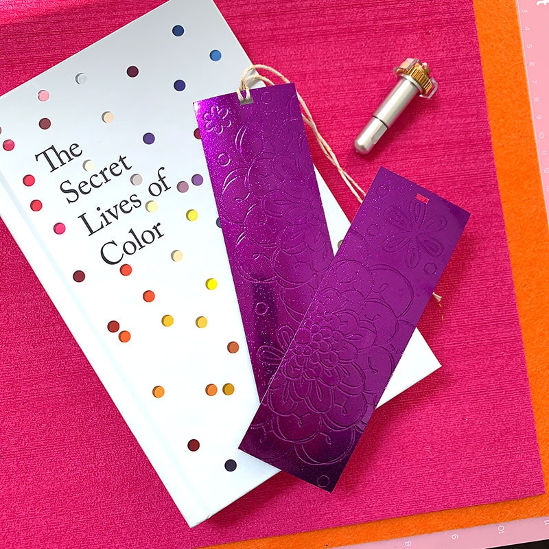 Quick Bookmark Art with Cricut Debossing Blade - 100 Directions