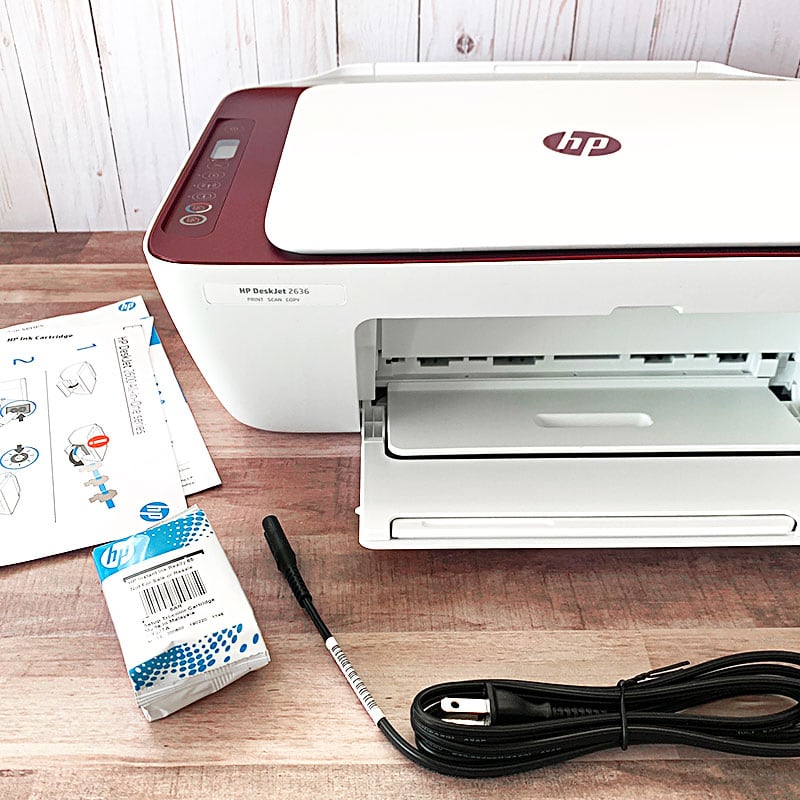 In the box - with HP DeskJet 2636 All-in-One Printer at Walmart