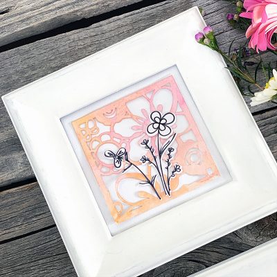 Mini Flower Wall art - created with Cricut - designed by Jen Goode