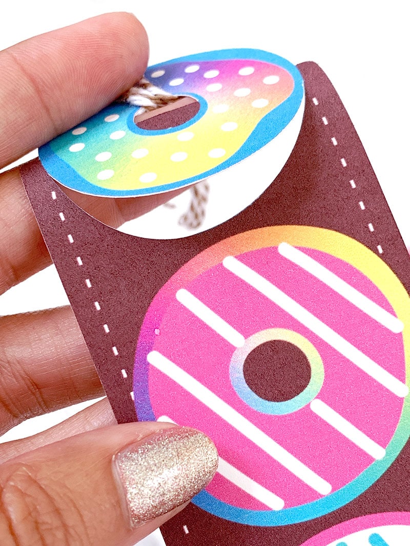 Donut bookmark includes a clever center cut line to attach to your book pages