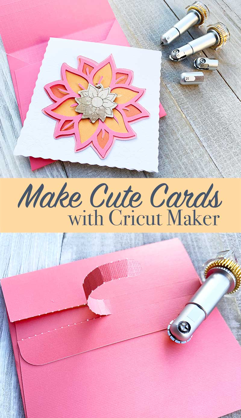 Make cute note cards with Cricut QuickSwap tools - designed by Jen Goode