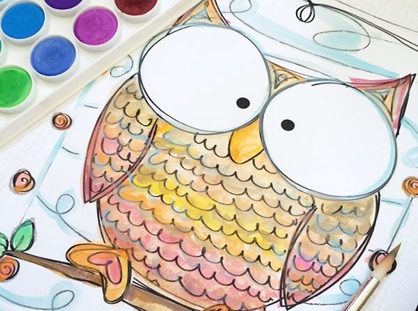 cute christmas owl coloring pages