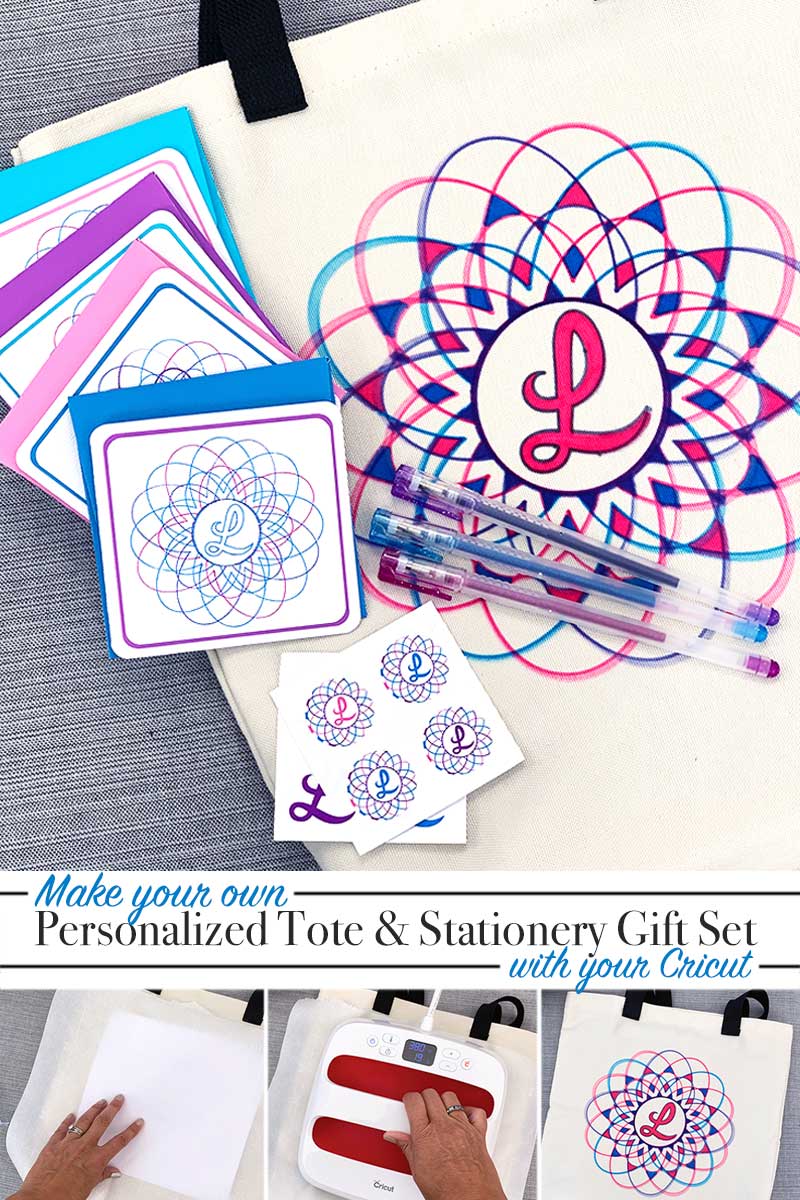 Make your own personalized tote and stationery gift set with Cricut