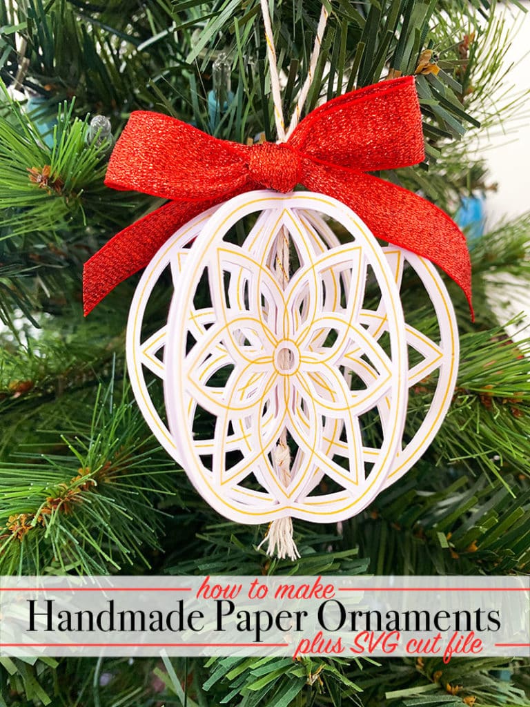 How to make your own DIY handmade paper ornaments with your Cricut