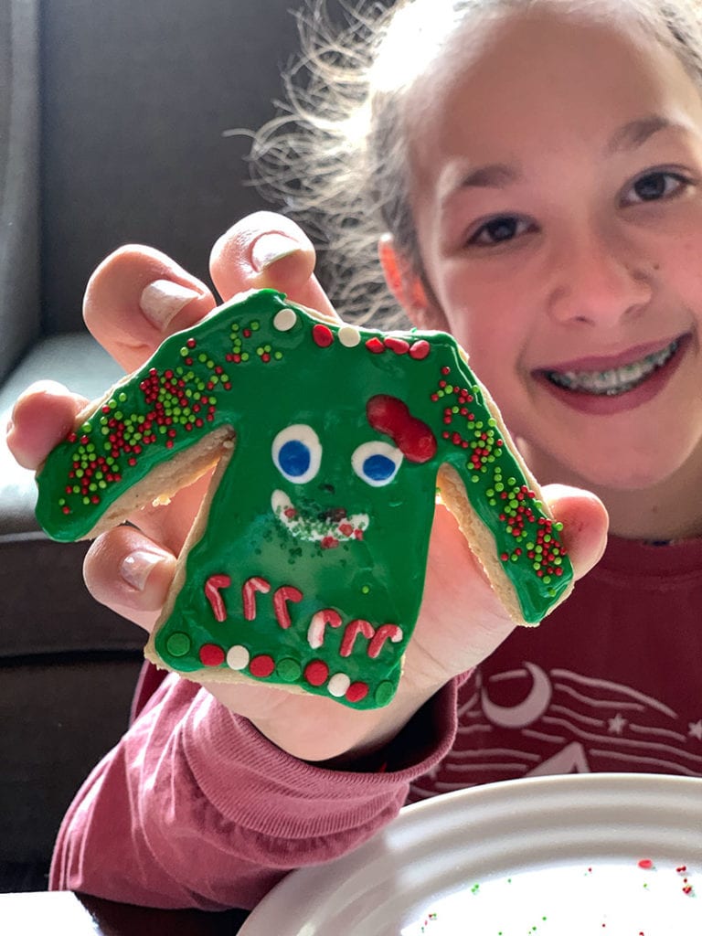 Making decorated cookies for the holidays