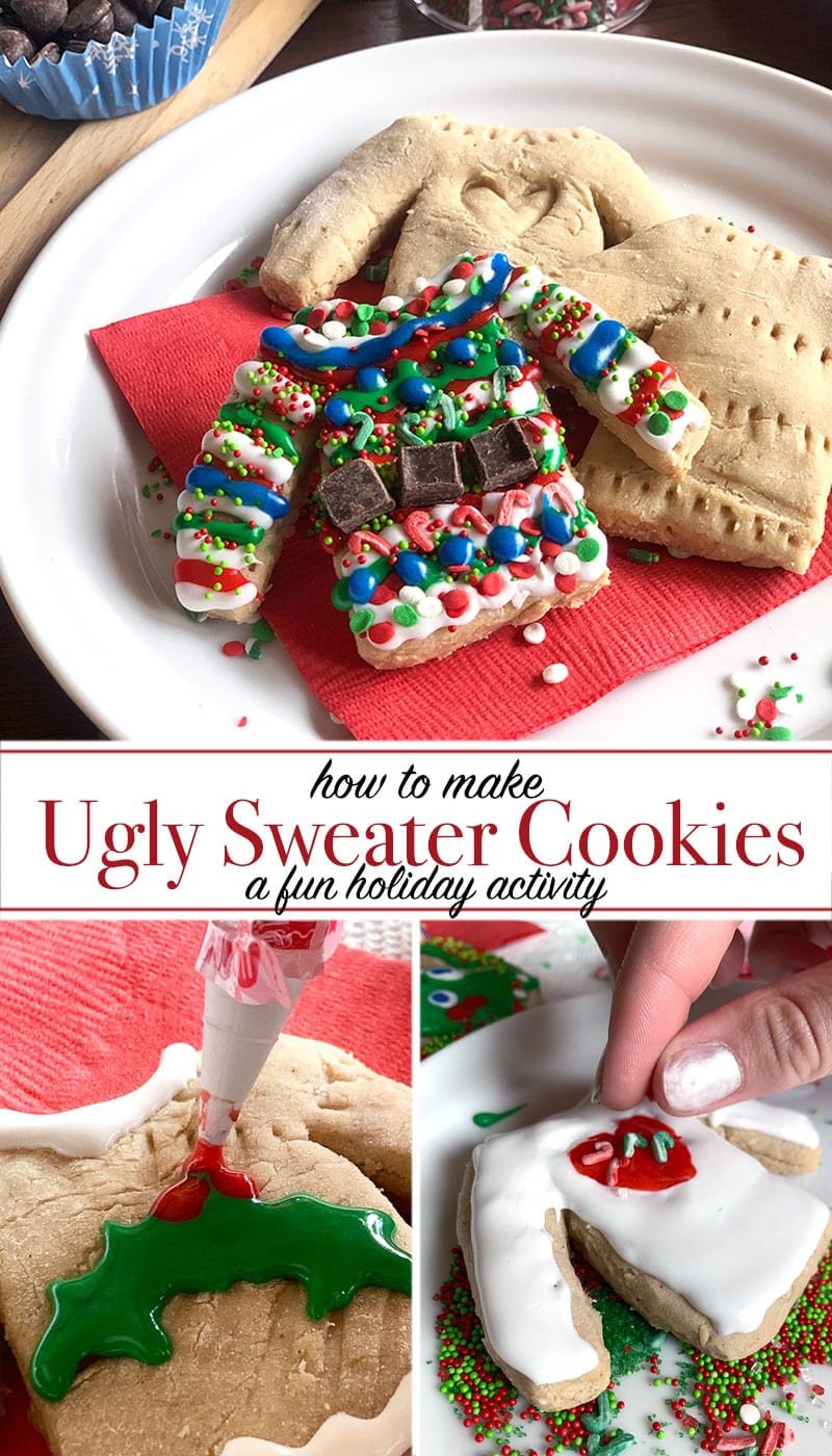 Make your own fun, decorated, ugly sweater cookies