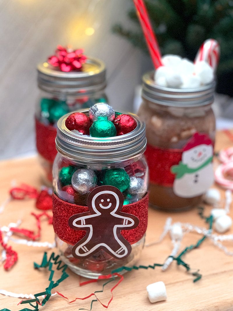 Gingerbread Man treat jar for Christmas parties an neighbor gifts