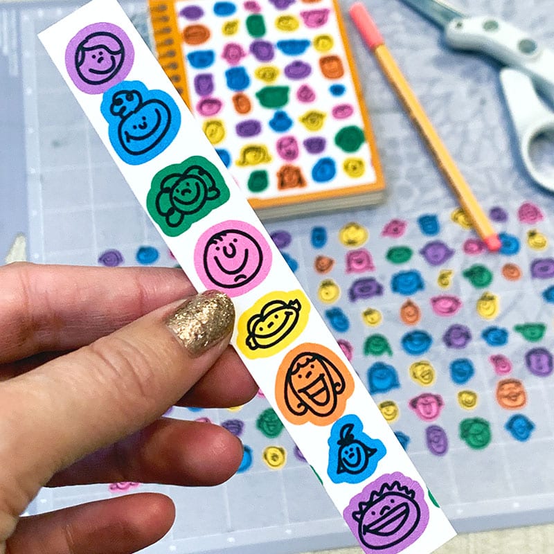 make your own happy face stickers
