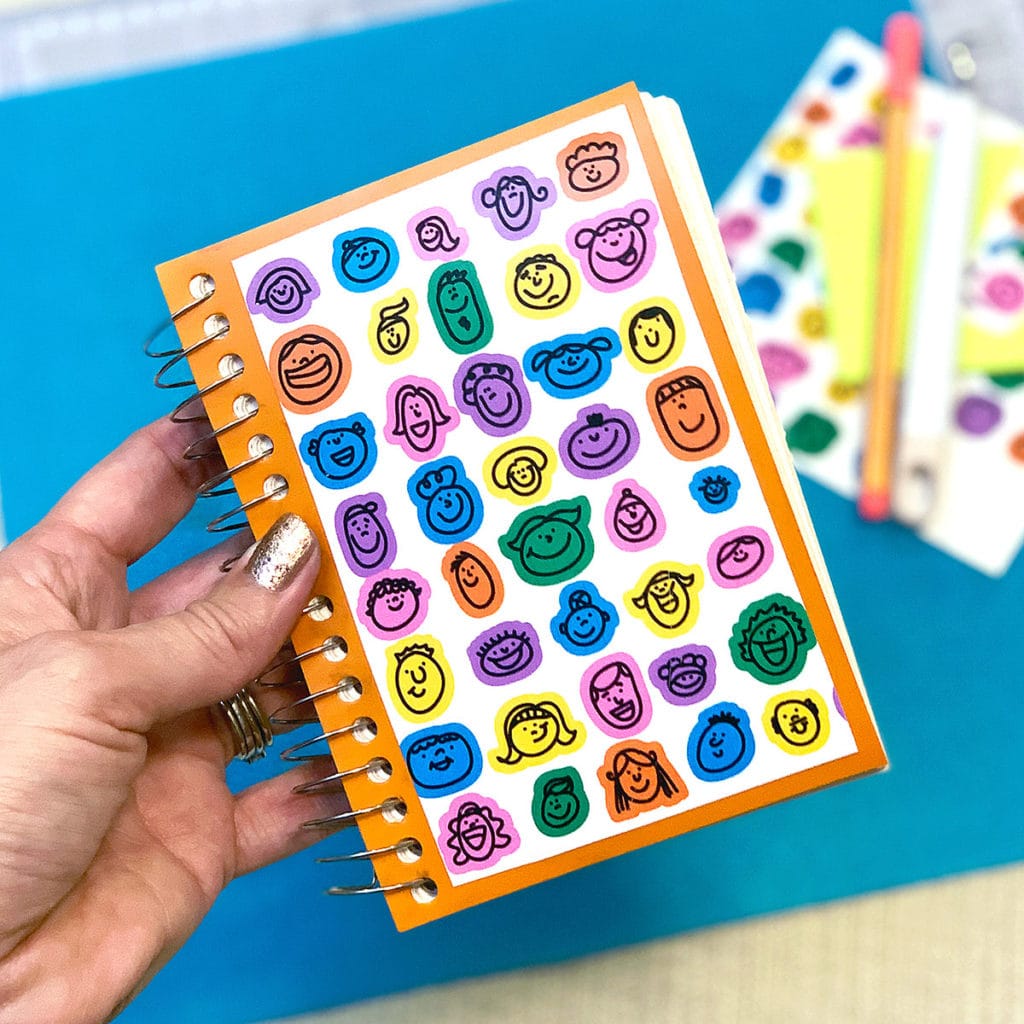 100 happy face stickers you can make with your Cricut designed by Jen Goode