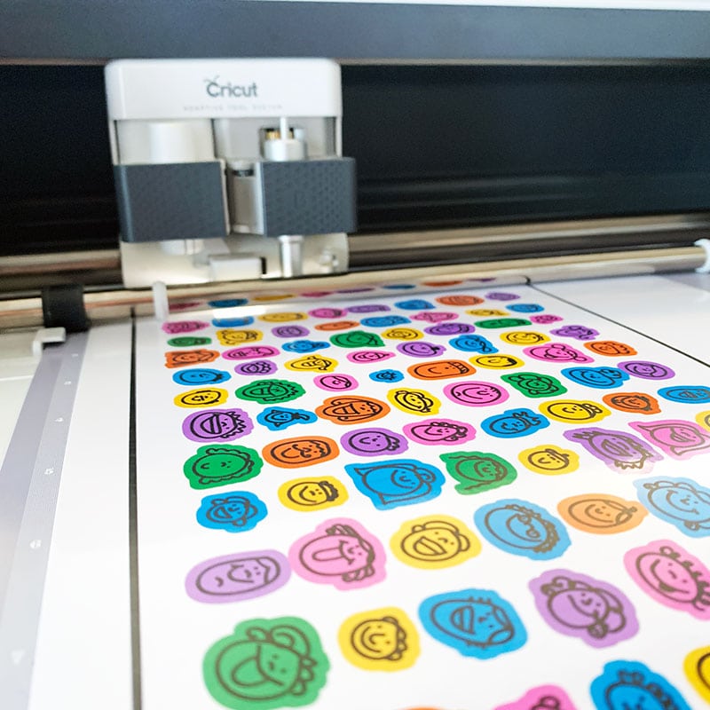 Use your Cricut machine to create cute stickers