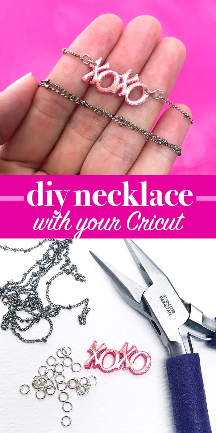 Make your own XOXO necklace with your Cricut