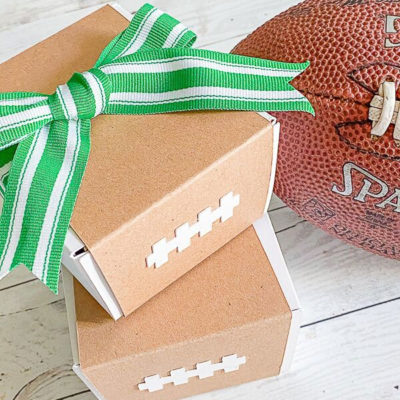 DIY football party favor boxes