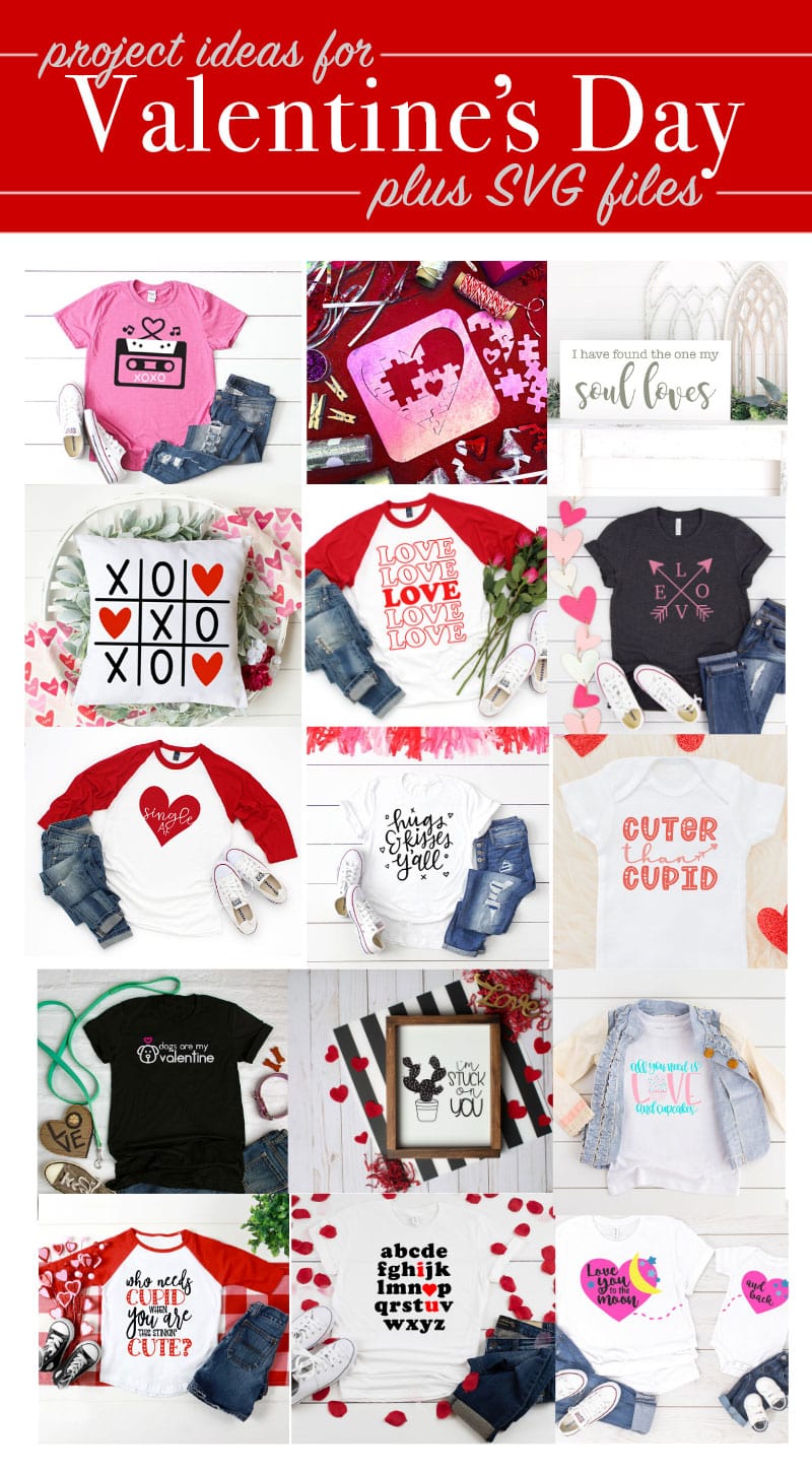 Valentine's Day project ideas plus SVG cut files