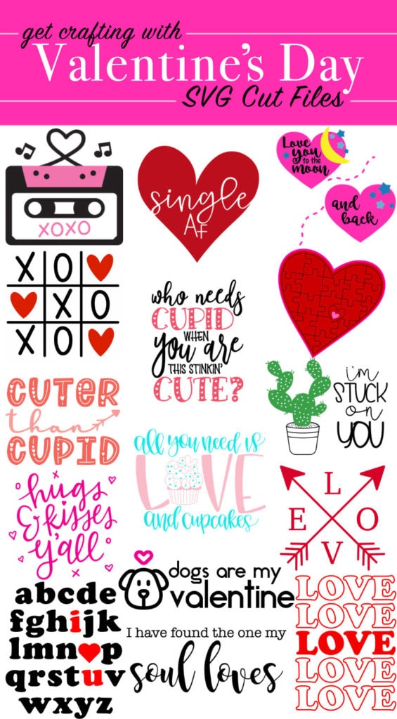 SVG cut files for Valentine's Day