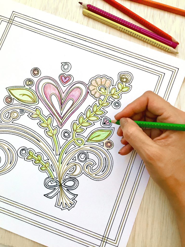 Make a pretty coloring page in Cricut Design Space