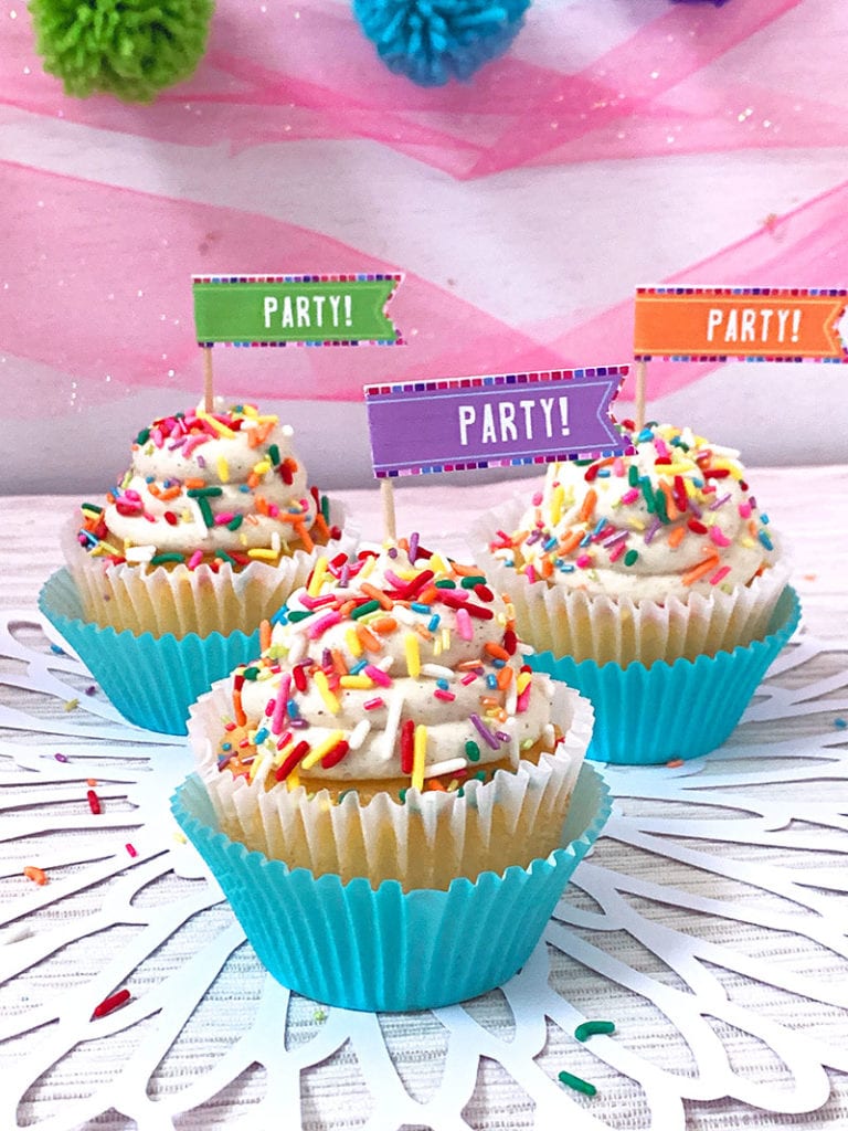 DIY Cupcake party flags