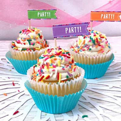 DIY Cupcake party flags