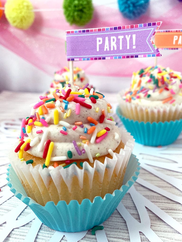 DIY Cupcake party flags