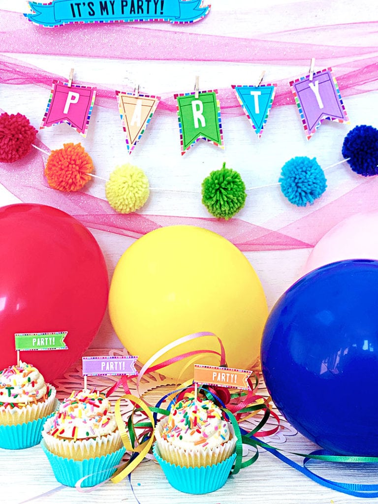 Make your own party banner- personalized with your Cricut