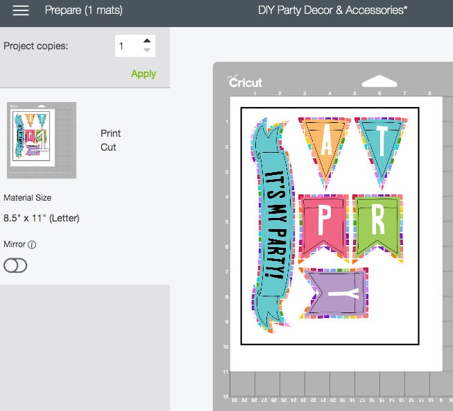 Design a party banner in Cricut Design Space