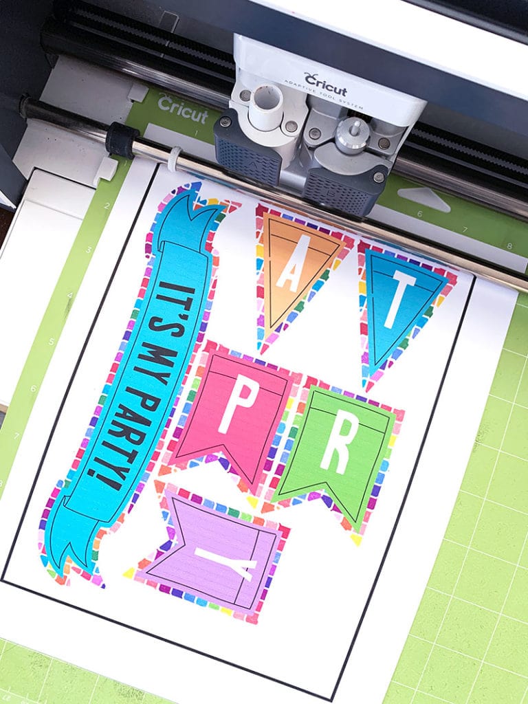Design and cut your own party banner with your Cricut