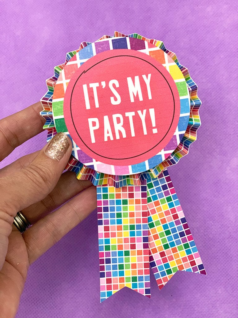 Create a fun party button with Cricut Design Space and your Cricut machine