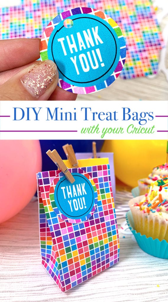 Make your own mini treat bag party favors with your Cricut
