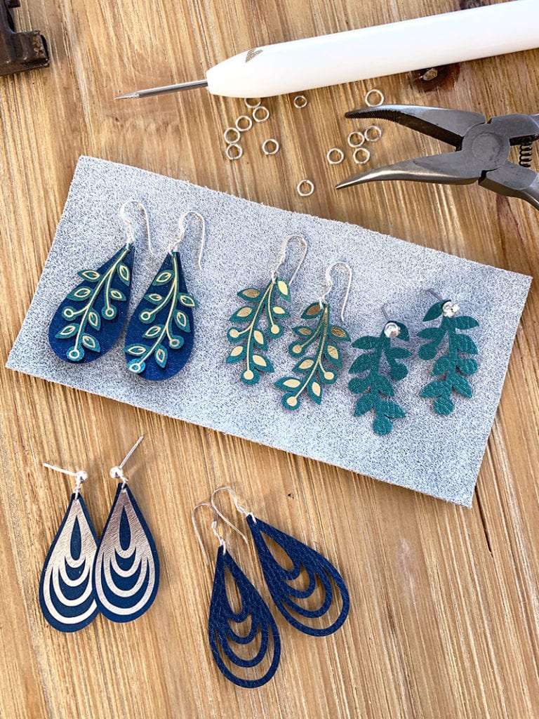 Create a variety of earrings - mix and match layers
