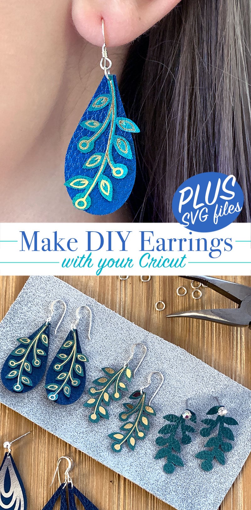 Make your own peacock earrings - materials you need