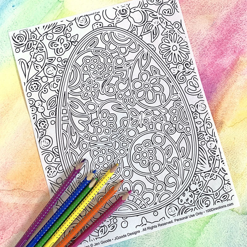 Fancy Easter Egg Coloring page