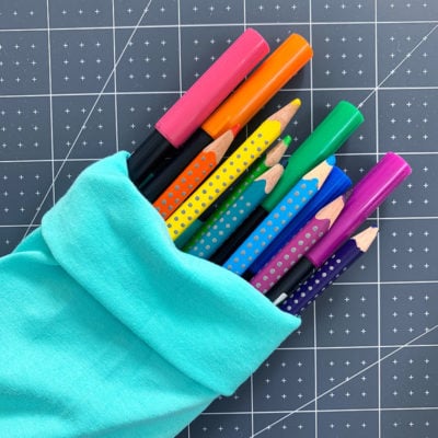 make your own no-sew pencil pouch