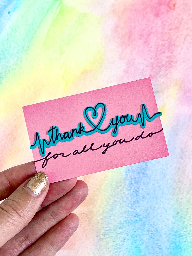 Say Thank you to your favorite health care professionals with this SVG file you can use with your Cricut