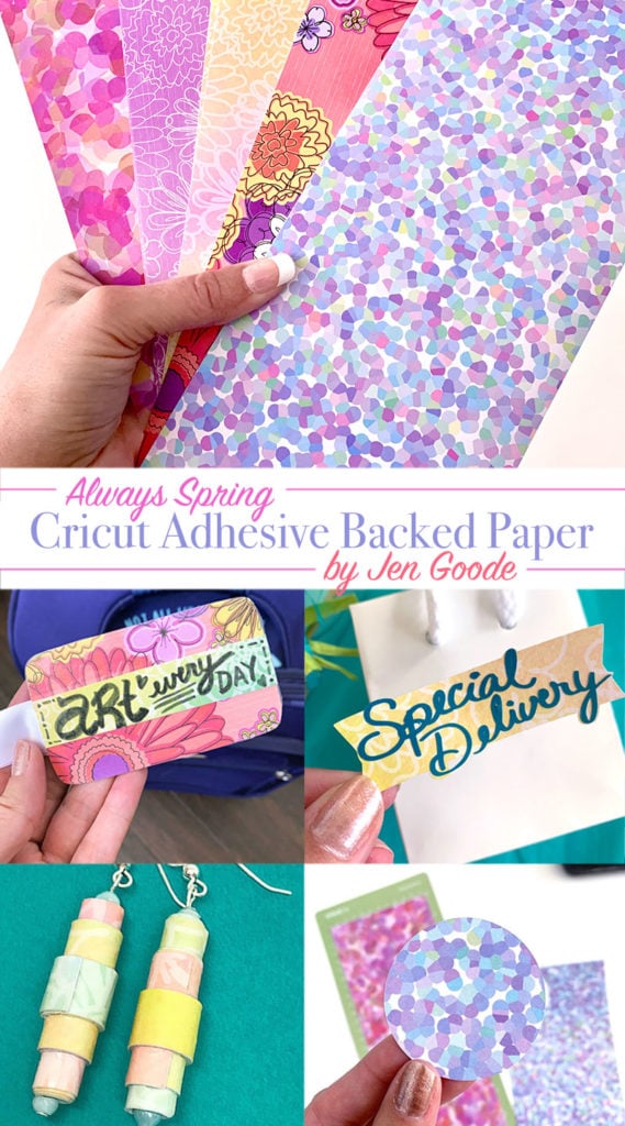 How to Use Cricut Adhesive Backed Paper by Jen Goode - 100 Directions