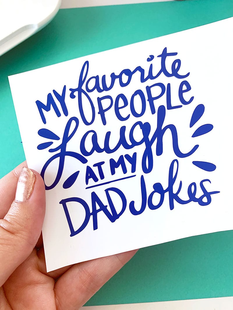 Cut Dad jokes word art designed by Jen Goode with your Cricut