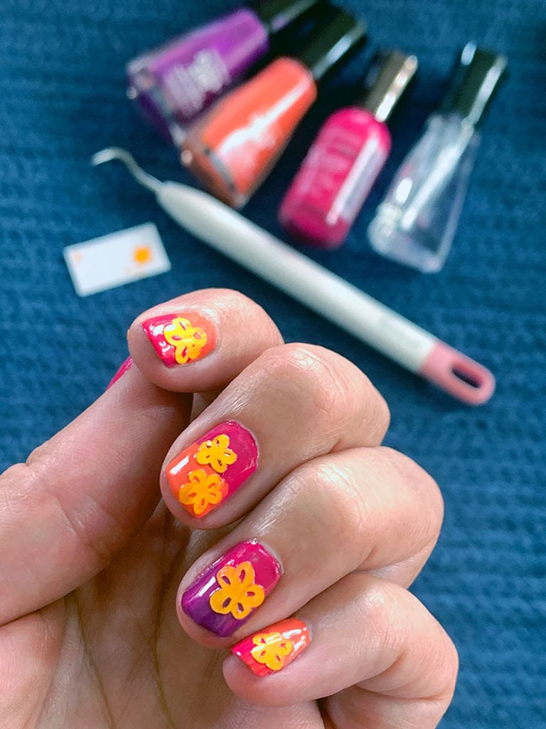 Easy DIY Floral Nail Decals with Vinyl and Cricut - 100 Directions